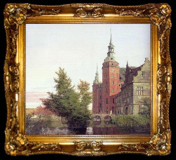 framed  Christen Kobke Frederiksborg Castle Seen from the Northwest, ta009-2