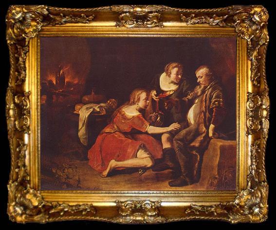 framed  Christoph Paudiss Loth und seine Tochter, ta009-2