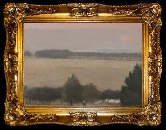 framed  Clarice Beckett 7 Naringal landscape, ta009-2