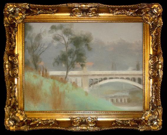 framed  Clarice Beckett Punt Road Bridge, ta009-2
