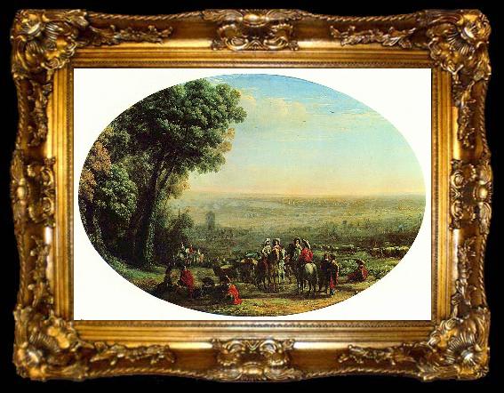 framed  Claude Lorrain Belagerung von La Rochelle durch die Truppen Ludwigs XIII, ta009-2