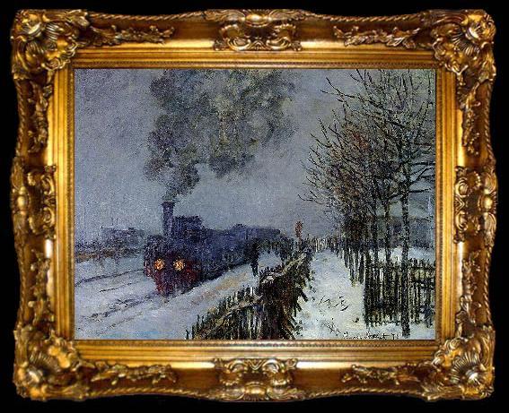 framed  Claude Monet Train in the Snow, ta009-2