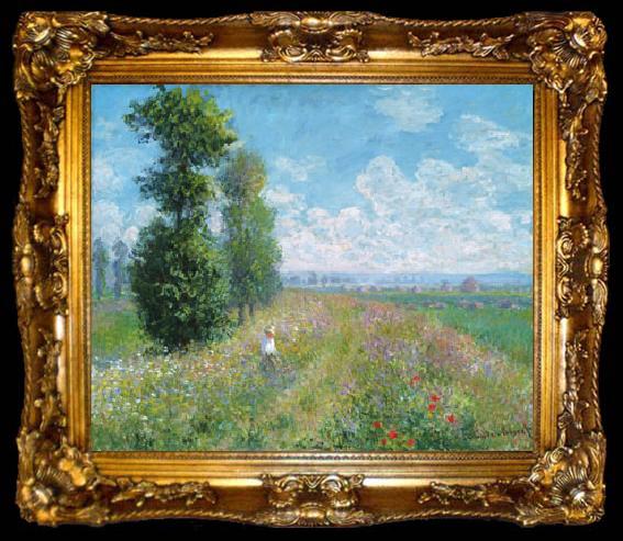 framed  Claude Monet Monet Meadow-with-Poplars-Homepage, ta009-2