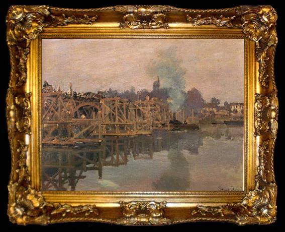 framed  Claude Monet Argenteuil, the Bridge under Repair, ta009-2