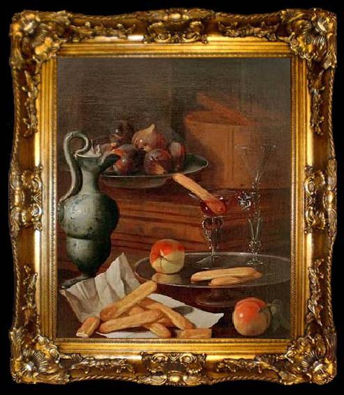 framed  Cristoforo Munari Glaser und Loffelbiskuits, ta009-2