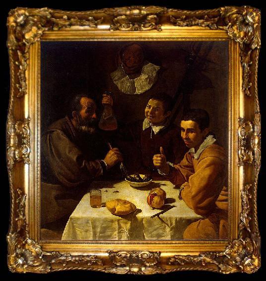 framed  Diego Velazquez Drei Manner am Tisch, ta009-2