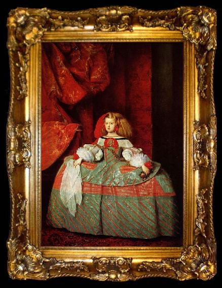 framed  Diego Velazquez Portrat der Infantin Margarita als junges Madchen, ta009-2
