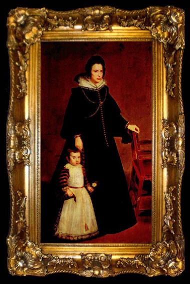 framed  Diego Velazquez Dona Antonia de Ipenarrieta y Galdos y su hijo don Luis, ta009-2
