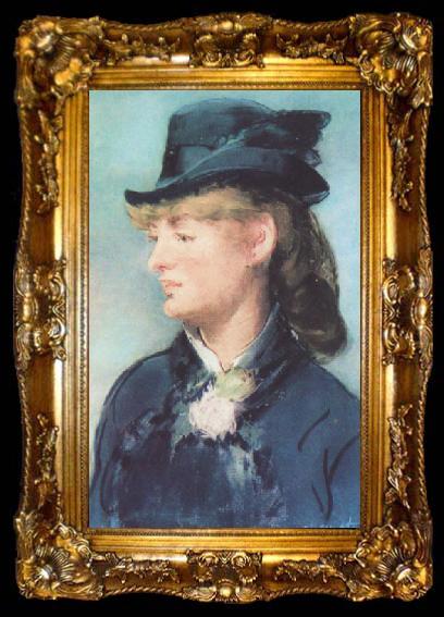 framed  Edouard Manet Le Modele de la serveuse des Folies Bergeres, ta009-2