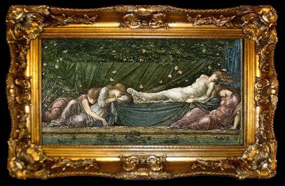 framed  Edward Burne-Jones The Sleeping Beauty from the small Briar Rose series, ta009-2