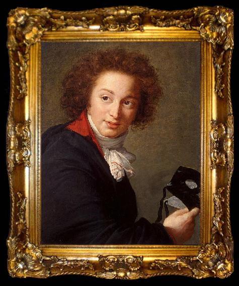 framed  Elisabeth LouiseVigee Lebrun Portrait of Count Grigory Chernyshev with a Mask in His Hand, ta009-2