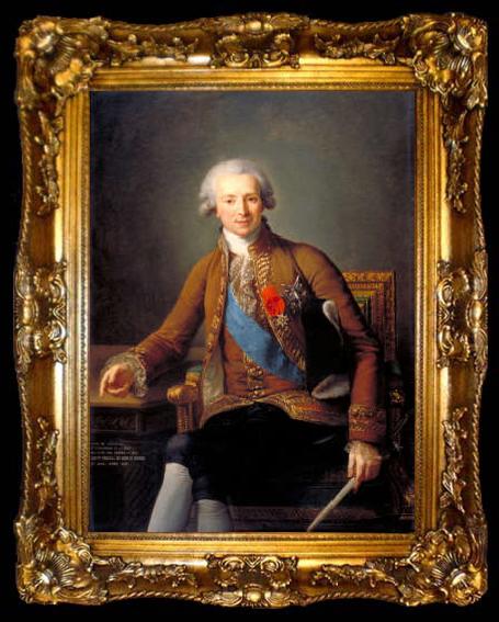 framed  Elisabeth LouiseVigee Lebrun Portrait of the Comte de Vaudreuil, ta009-2