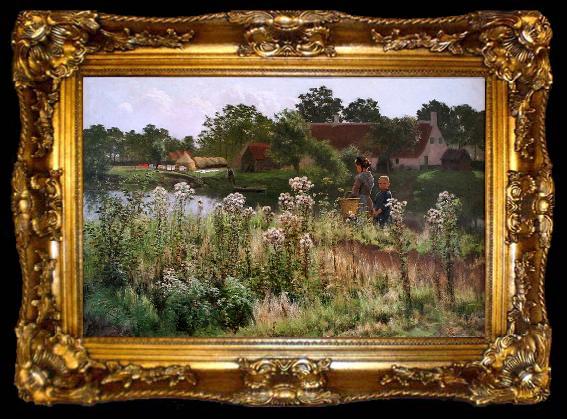 framed  Emile Claus The river Lys at Astene, ta009-2
