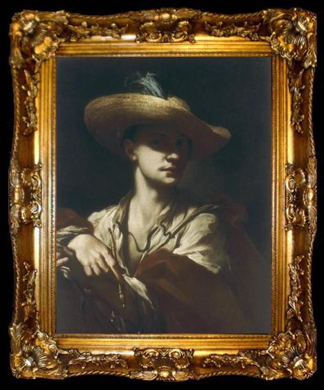 framed  Francesco Caccianiga Self-portrait, ta009-2