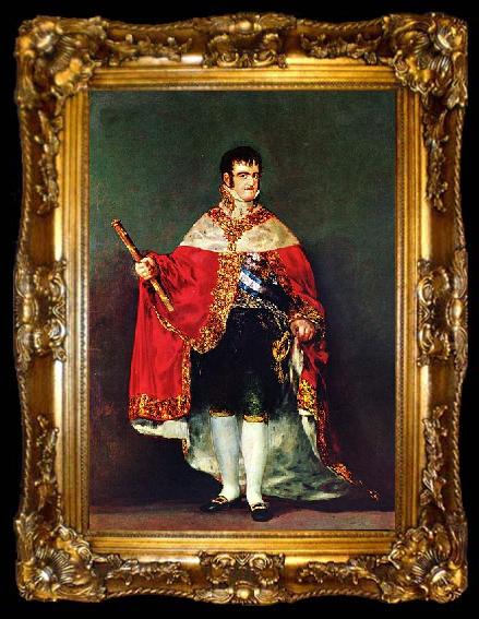 framed  Francisco Goya Portrat des Ferdinand VII, ta009-2