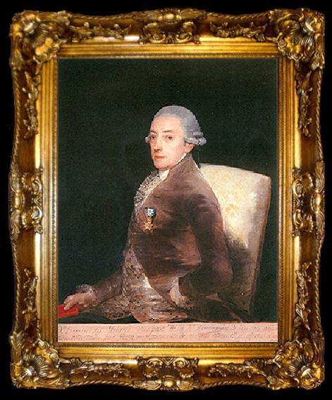 framed  Francisco de Goya Portrait of don Bernardo de Iriarte y Nieves Ravelo, ta009-2