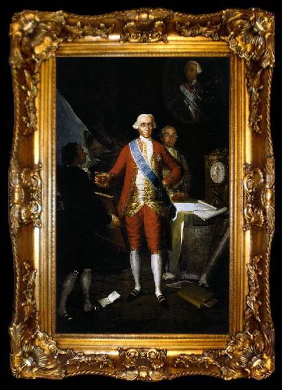 framed  Francisco de Goya Portrait of the Count of Floridablanca, ta009-2