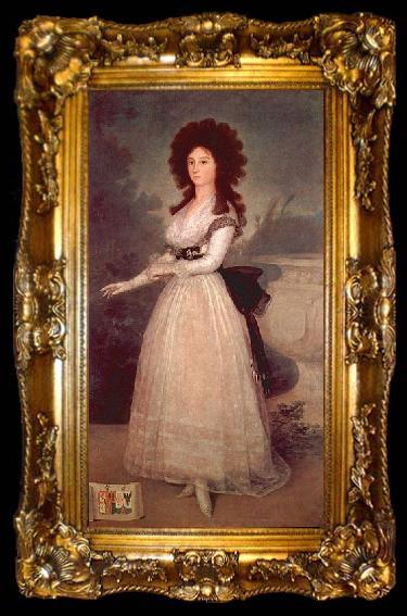 framed  Francisco de Goya Portrat der Dona Tadea Arias de Enriquez, ta009-2