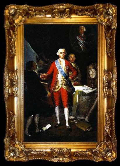 framed  Francisco de Goya Portrait of Jose Monino, 1st Count of Floridablanca and Francisco de Goya, ta009-2