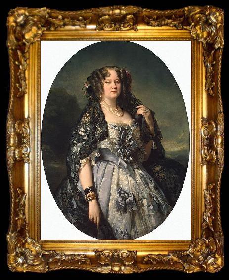 framed  Franz Xaver Winterhalter Portrait of Sophia Alexandrovna Radziwill, ta009-2