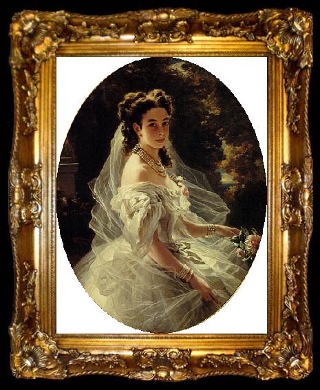 framed  Franz Xaver Winterhalter Princess Pauline de Metternich, ta009-2