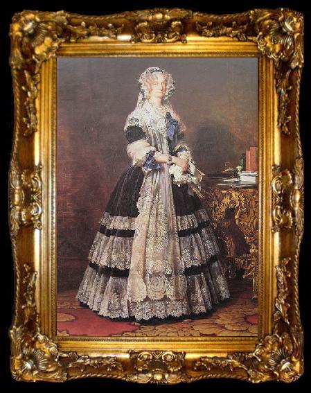 framed  Franz Xaver Winterhalter Portrait of the Queen, ta009-2