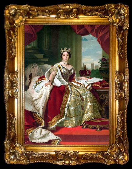 framed  Franz Xaver Winterhalter Portrait of Queen Victoria, ta009-2