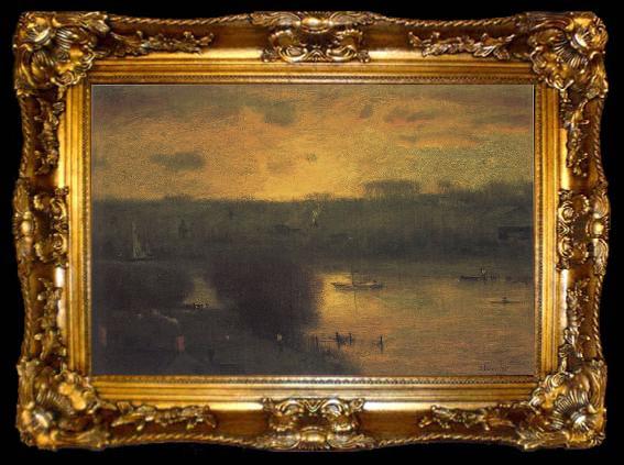 framed  George Inness Sunset on the Passaic, ta009-2
