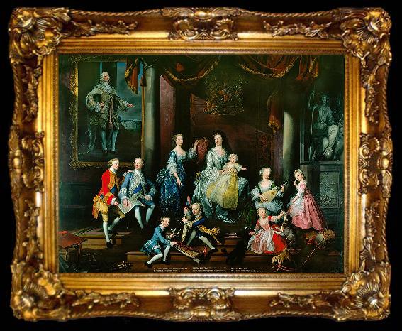 framed  George Knapton The Family of Frederick, ta009-2
