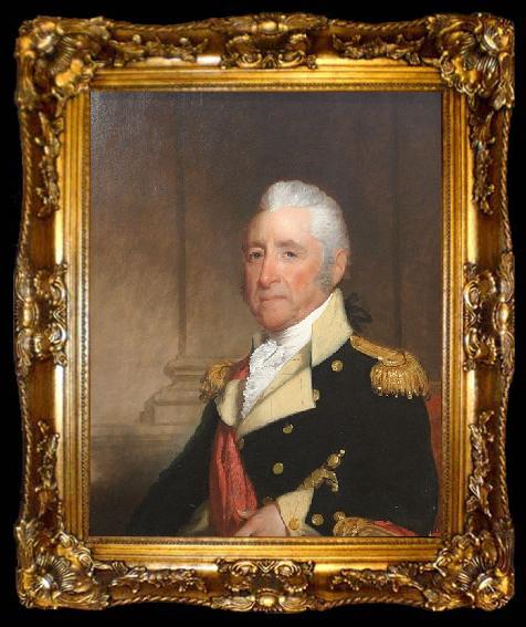 framed  Gilbert Stuart Portrait of Govenor John Brooks, ta009-2