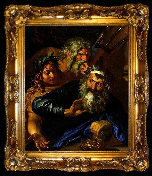 framed  Girolamo Troppa Laomedon Refusing Payment to Poseidon and Apollo, ta009-2
