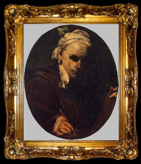 framed  Giuseppe Maria Crespi Self-portrait, ta009-2