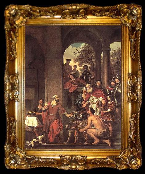 framed  Govert flinck Curius Dentatus Preferring Turnips to Gold, ta009-2