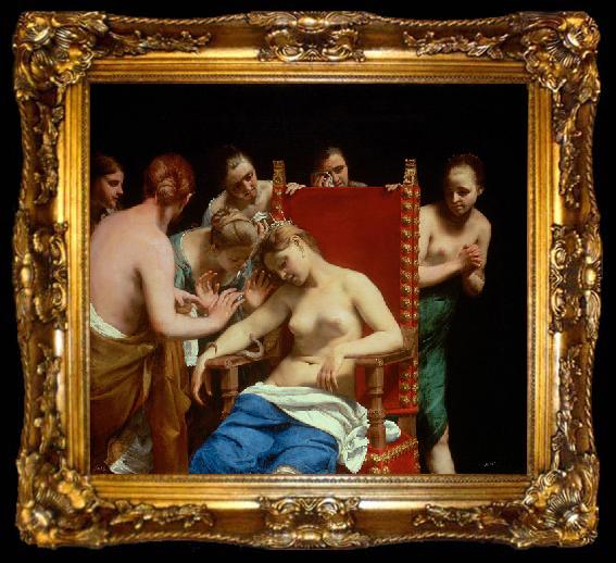 framed  Guido Cagnacci Death of Cleopatra, ta009-2