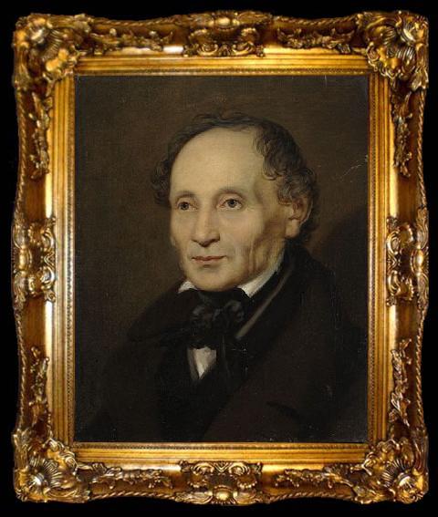 framed  Gustav Adolf Hippius Portrait of J G Exner, ta009-2