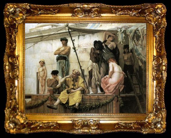 framed  Gustave Boulanger Le marche aux esclaves - The Slave Market, ta009-2