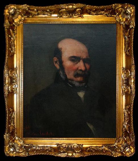 framed  Gustave Courbet Portrait of M. Usquin, ta009-2