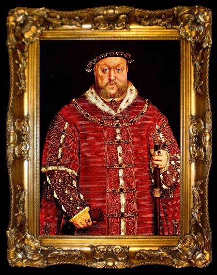 framed  Hans Holbein Portrat des Heinrich VIII, ta009-2