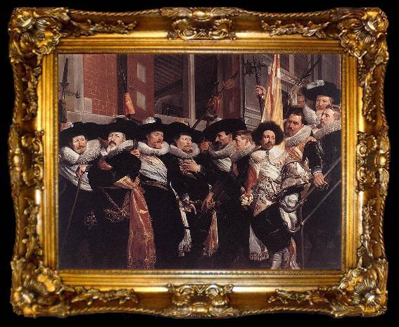 framed  Hendrik Gerritsz. Pot Officers and sergeants of the St Hadrian Civic Guard on their retirement in 1630, ta009-2