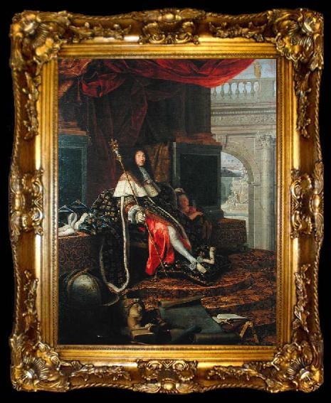 framed  Henri Testelin Portrait of Louis XIV of France, ta009-2