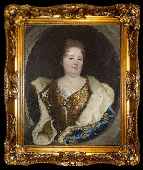 framed  Hyacinthe Rigaud Portrait of Elisabeth Charlotte of the Palatinate Duchess of Orleans, ta009-2