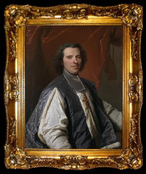 framed  Hyacinthe Rigaud Portrait de Claude de Saint-Simon (1695-1760), eveque de Metz, ta009-2