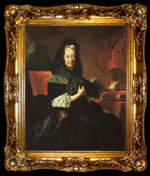 framed  Hyacinthe Rigaud Maria van Longueville, ta009-2