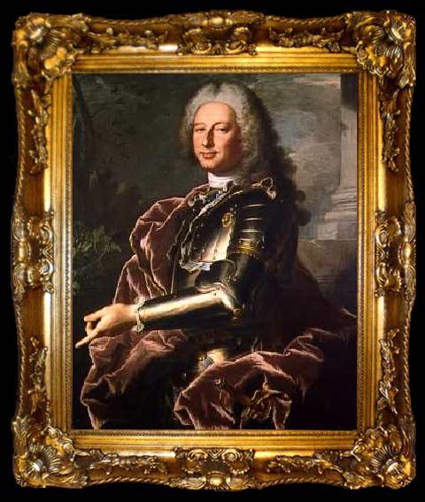 framed  Hyacinthe Rigaud Portrait of Giovanni Francesco II Brignole Sale, ta009-2