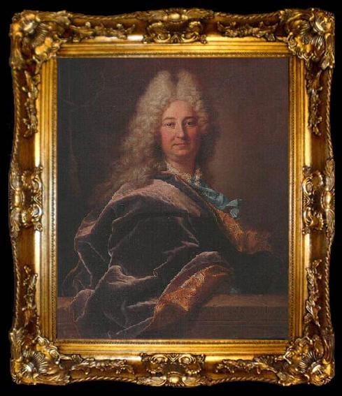 framed  Hyacinthe Rigaud Portrait of Antoine Bernard Bouhier, ta009-2