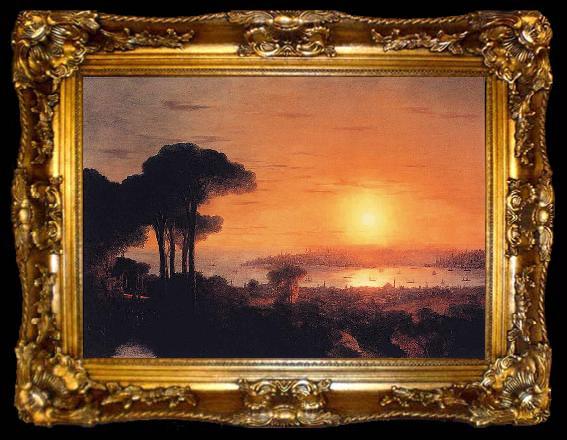 framed  Ivan Aivazovsky Sunset over the Golden Horn, ta009-2