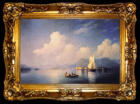 framed  Ivan Aivazovsky Lake Maggiore in the Evening, ta009-2