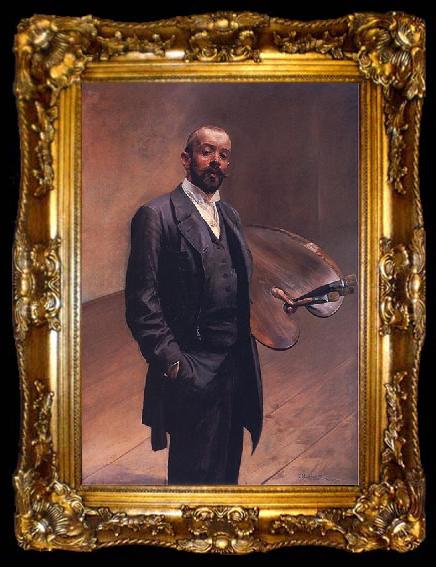 framed  Jacek Malczewski Self portrait with a palette, ta009-2