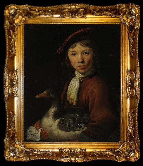 framed  Jacob Gerritsz. Cuyp A Boy with a Goose, ta009-2
