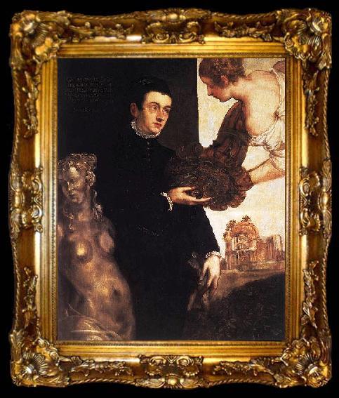 framed  Jacopo Robusti Tintoretto Portrait of Ottavio Strada, ta009-2
